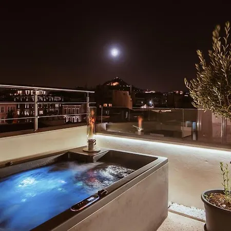 Heated Plunge Pool & Firepit Acropolis Penthouse Apartment Athens Exterior photo