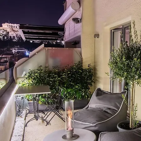 Heated Plunge Pool & Firepit Acropolis Penthouse Apartment Athens Exterior photo